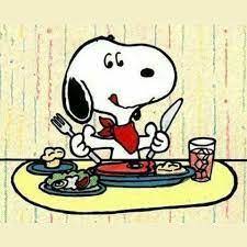 snoopy eating
