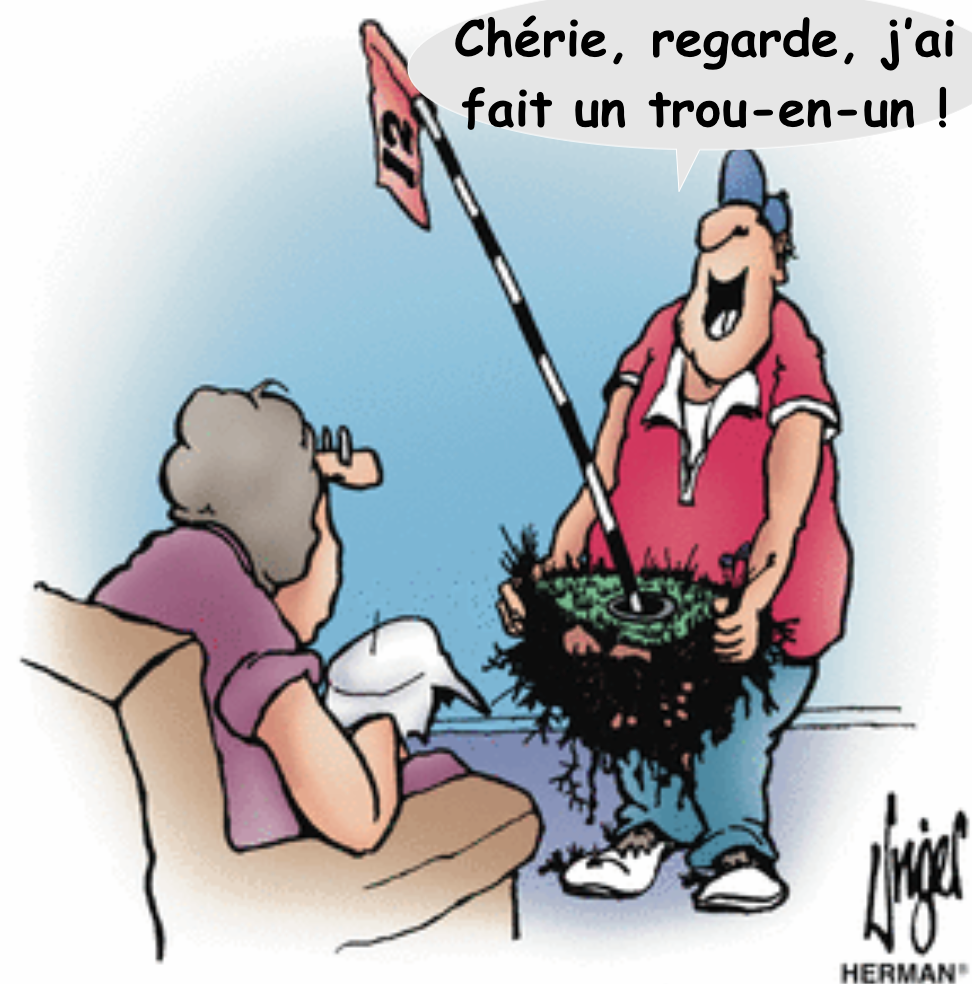 trou en un